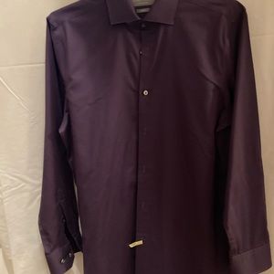 Men’s Dark Purple Dress Shirt, 15-1/2, 32-33